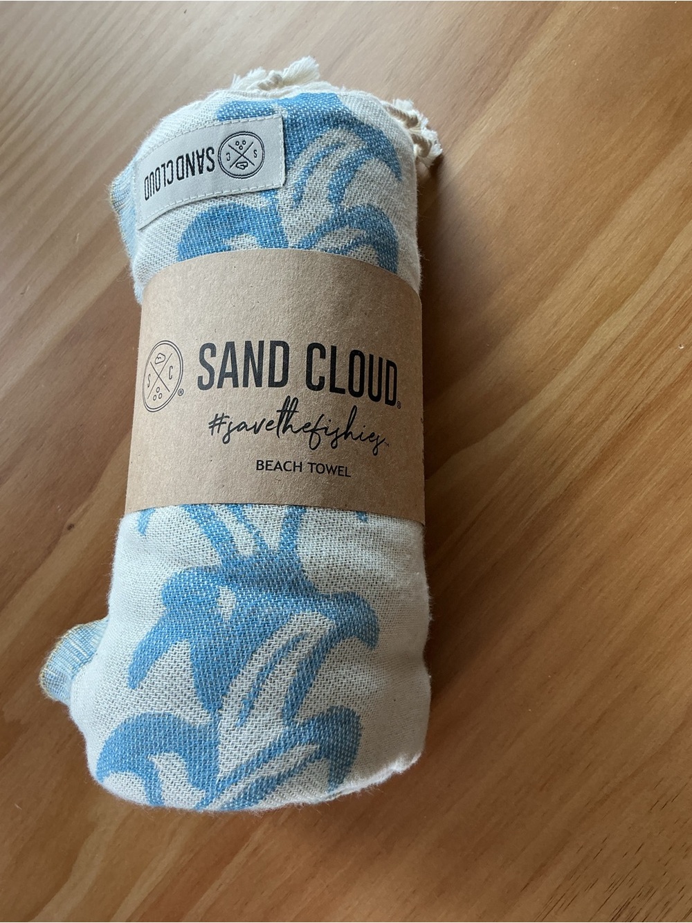 Sand Cloud Blue/White Floral Turkish Cotton Beach Towel